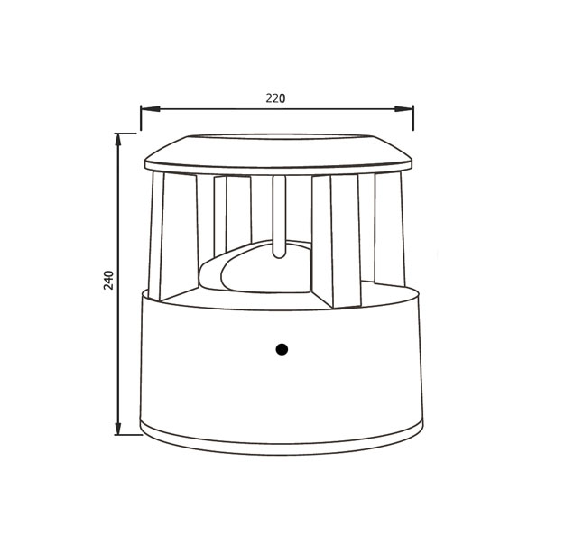 Solar Lawn Light - 2W Solar Lawn Light